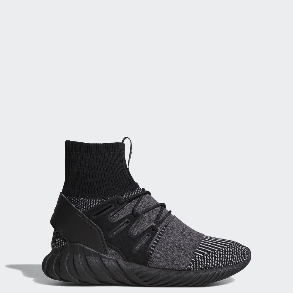 Adidas Tubular Doom Primeknit - Originals γυναικεια - Μαυρα/Μαυρα/Γκρι,Μέγεθος: EU 36 – 54 2/3 (576G